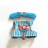 Pet Chest Strap Striped Hamster Rabbit Bow-knot Harness Vest Leash Traction Rope Ferrets Rats Chest Strap Small Pet Leashes