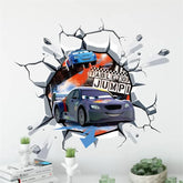 3D Cartoon Lightning McQueen Wall Stickers For Kid's Room Kindergarten Bedroom Living Room Diy Wall Decoration