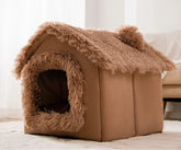 Medium Dog Kennel Indoor Soft Comfortable Puppy House Removable Small Dog Bed Cave Winter Warm Pet Sleeping Mat Portable