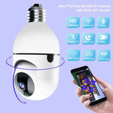 2025 WiFi Bulb Camera E27 – Double Light, Full-Color Night Vision, 360° View
