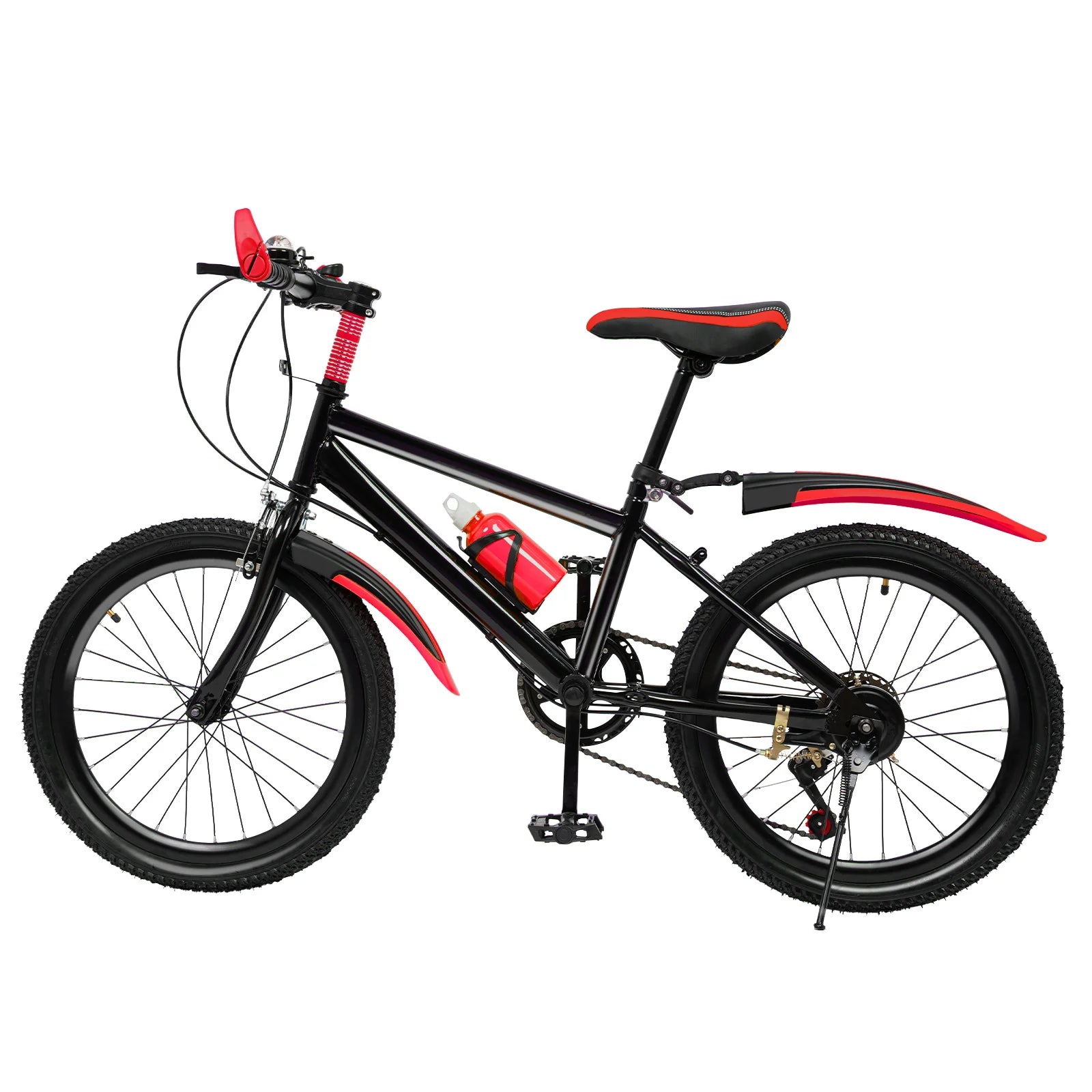 20"  7 Speeds Mountain Bike Kids Bicycle Dual-Disc Brakes Unisex Children's Bicycle Height Adjustable MTB Boys Girls Riding Bike