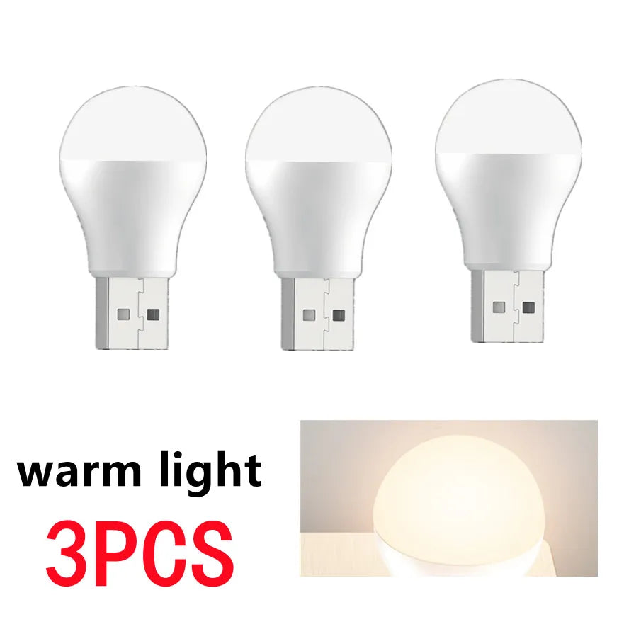 3/2/1PCS Mini USB Plug Lamp Computer Mobile Power Charging USB Small LED Night Light Eye Protection Light 5V 1A USB Gadgets