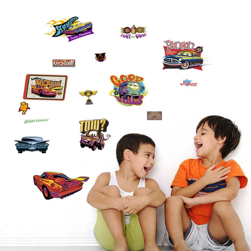 3D Cartoon Lightning McQueen  Wall Stickers For Kid's Room Kindergarten Bedroom Living Room Diy Wall Decoration
