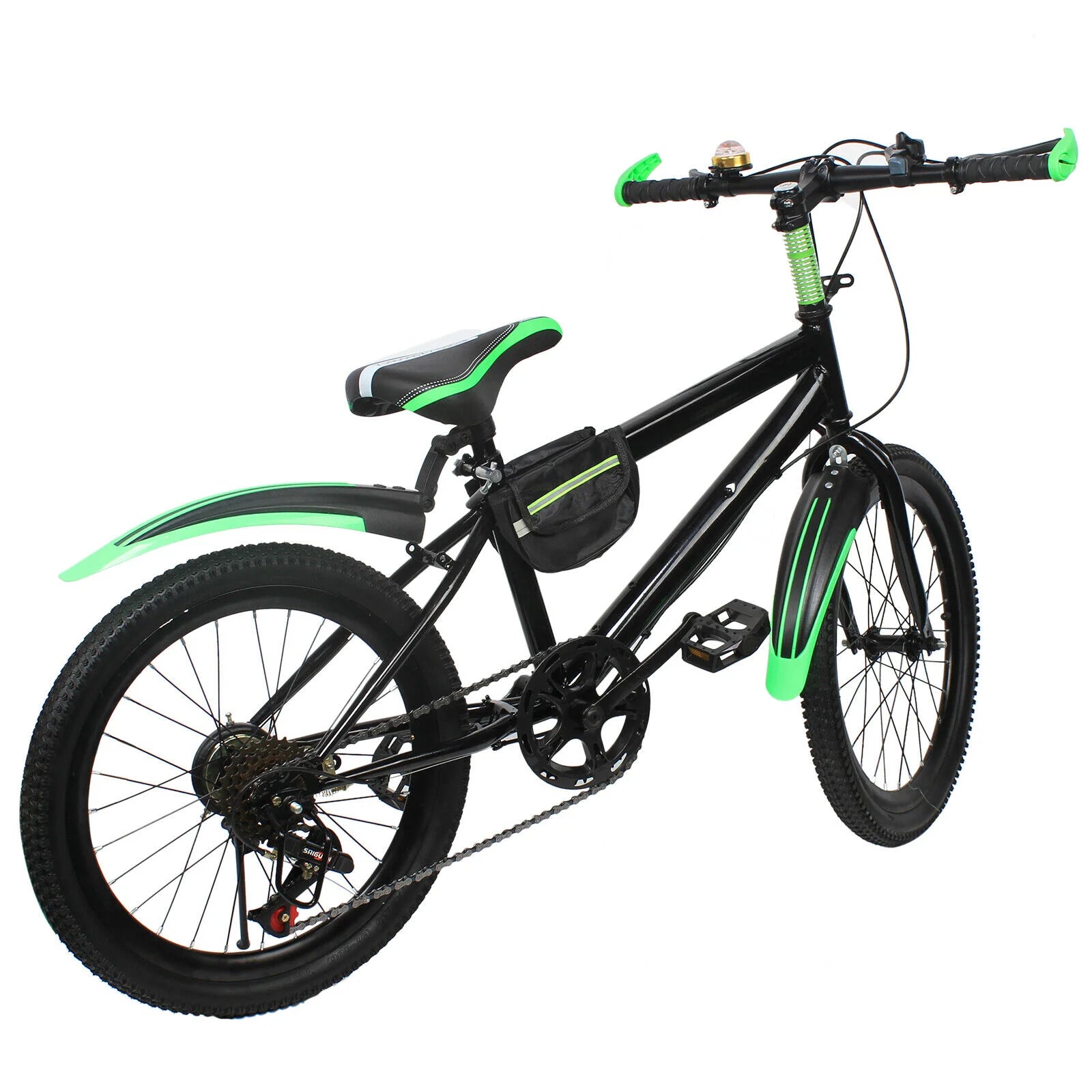 20"  7 Speeds Mountain Bike Kids Bicycle Dual-Disc Brakes Unisex Children's Bicycle Height Adjustable MTB Boys Girls Riding Bike