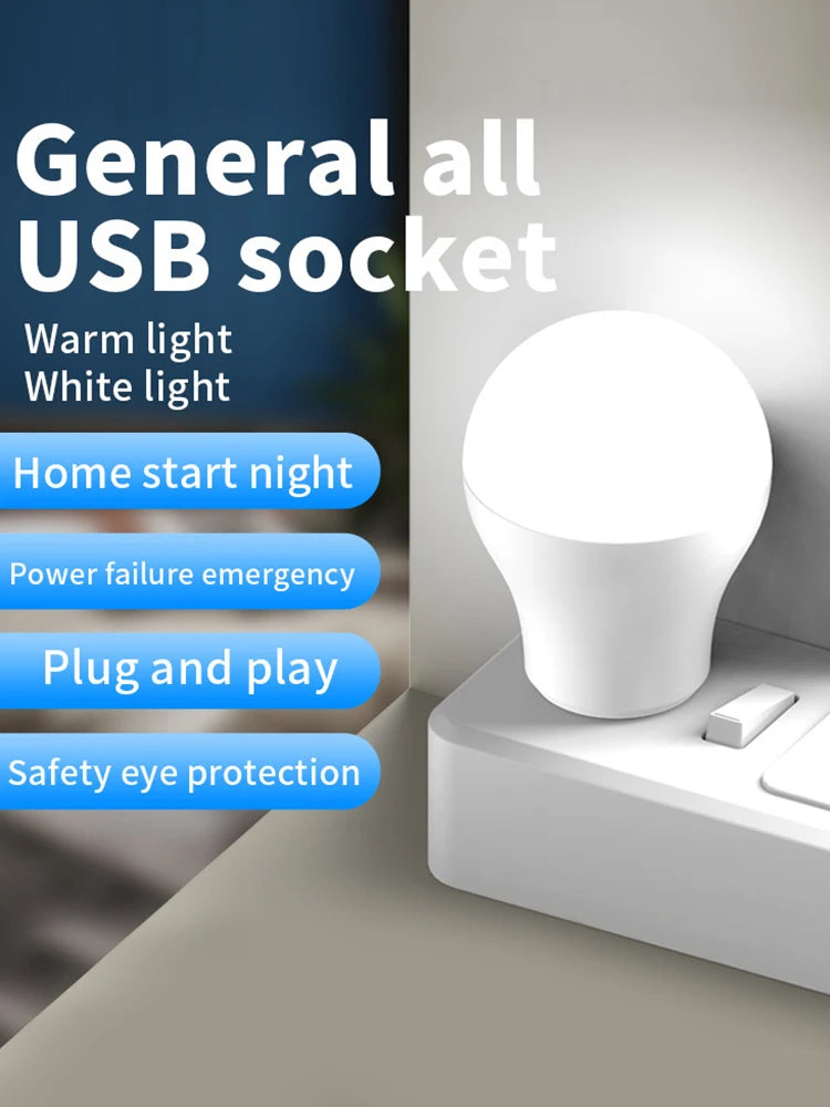 3/2/1PCS Mini USB Plug Lamp Computer Mobile Power Charging USB Small LED Night Light Eye Protection Light 5V 1A USB Gadgets
