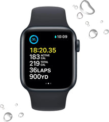 Apple Watch SE (2nd Gen) (GPS + Cellular, 40mm) - Midnight Aluminum Case with Midnight Sport Band, M/L (Certified Refurbished)