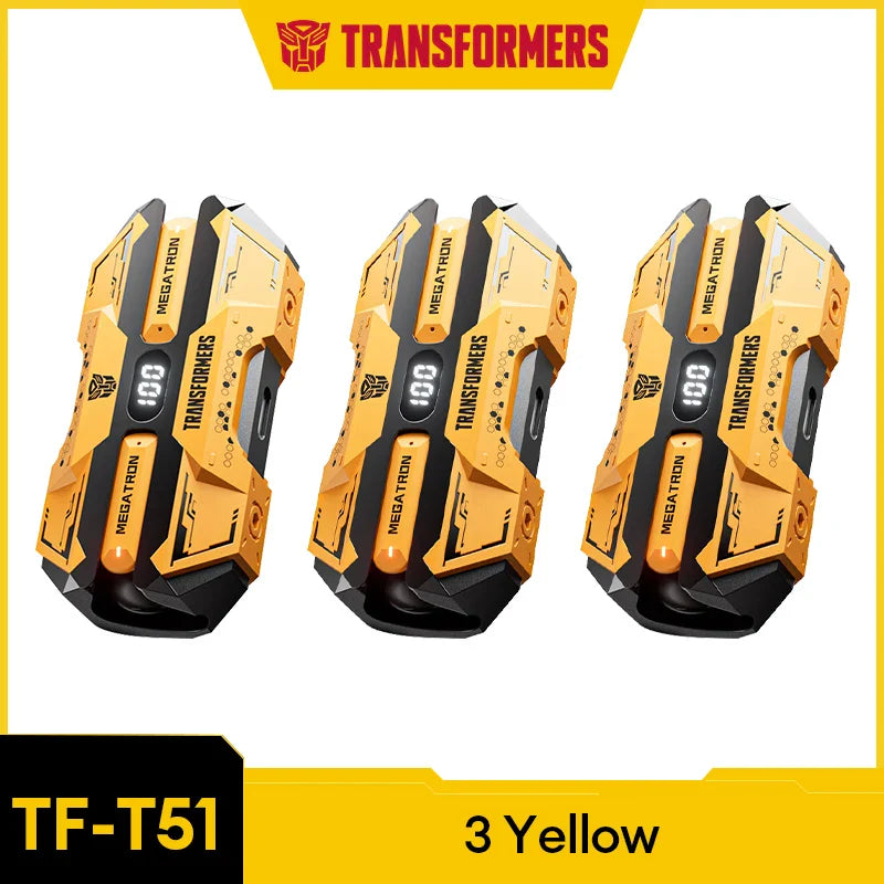 TRANSFORMERS Bluetooth Gaming Headset – TF-T51, LED, Wireless with AI Features