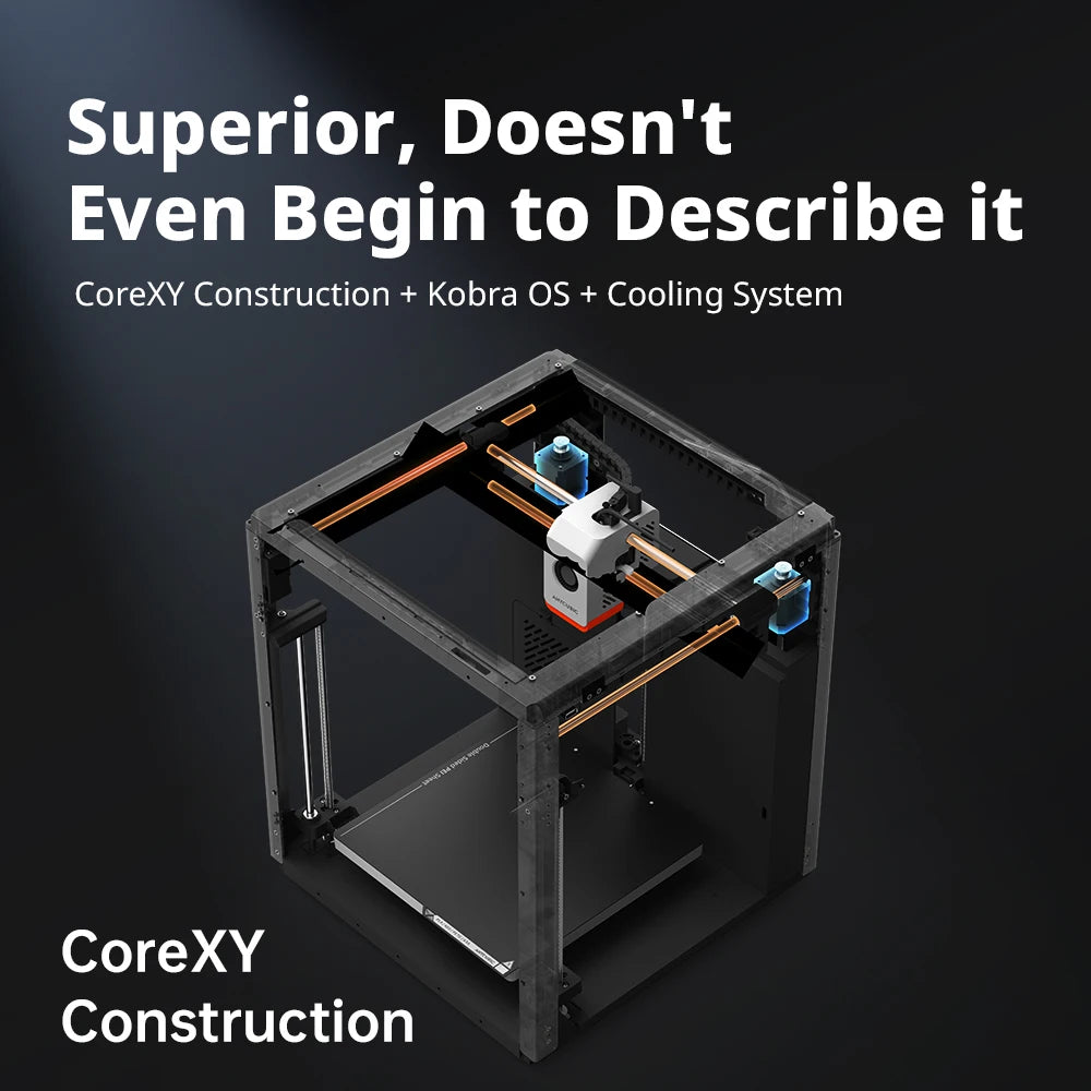 Anycubic Kobra S1 Combo Multi-Color 3D Printer High Precision Core XY Stable Structure Ultra-Quiet Max Speed 600mm/s 3D Printer