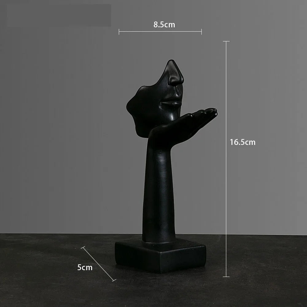 Resin Abstract Mask Statues European Miniature Figurines for Interior Home Office Study Desktop Figure Ornament Decor Gift