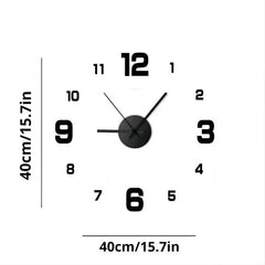 Creative Frameless DIY Wall Clock Wall Decoration Home Silent Clock Living Room Office Wall Decoration Art Bedroom Decor Modern