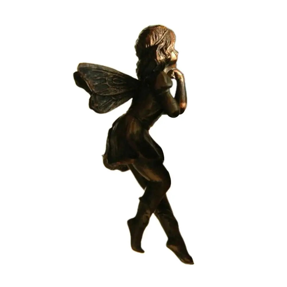 4Style Mini Girl Wings Hanging Cup Resin Decoration Fairy Combination Flower Basket Edge Decor For Garden Pot Ornaments H3U7
