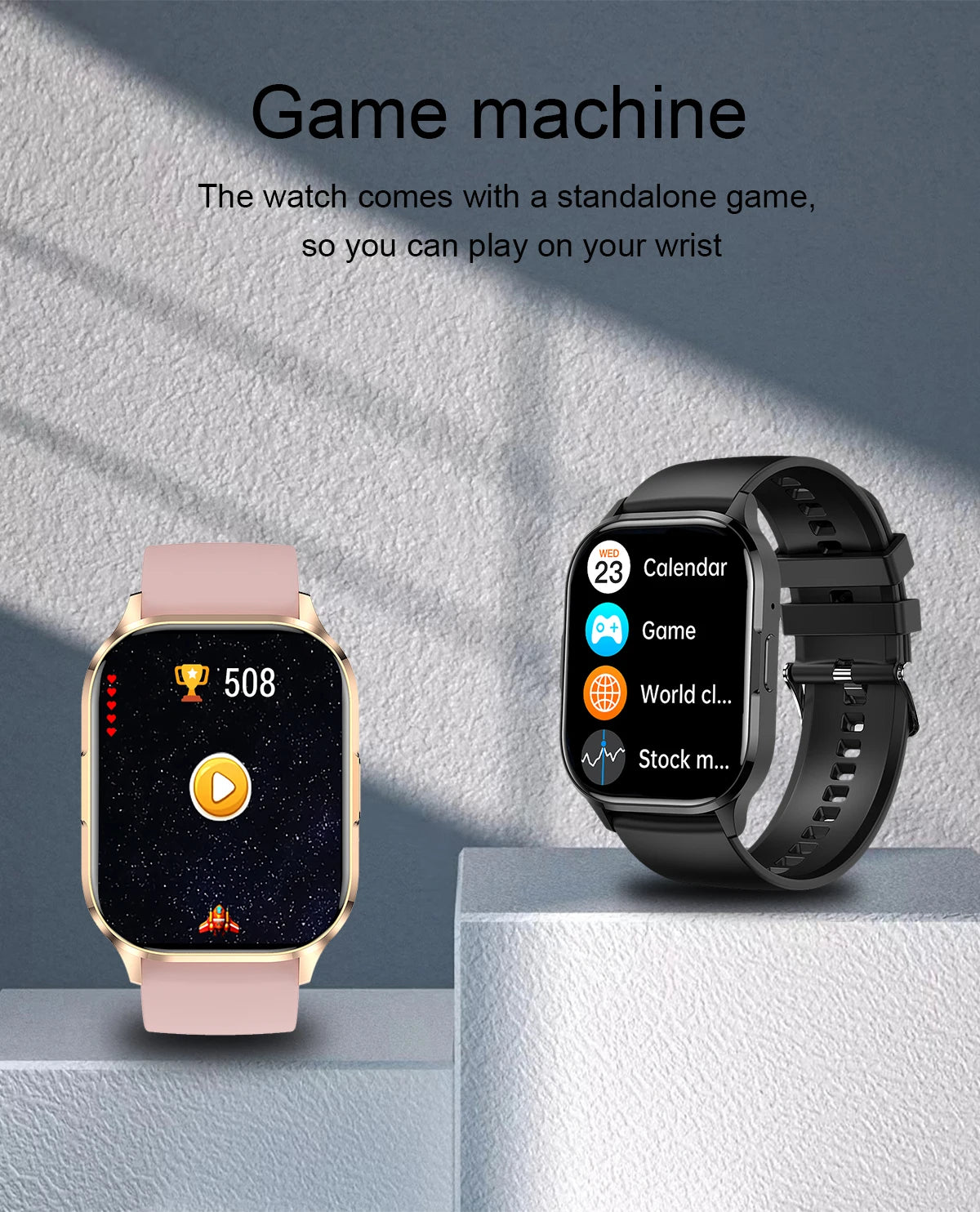 2024 New 2.01-inch Men's and Women's Bluetooth Call Couple Smart Watch Android Compatible Apple Fitness Sports Electronic Watch