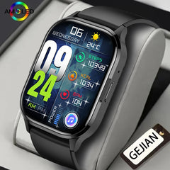 2024 New 2.01-inch Men's and Women's Bluetooth Call Couple Smart Watch Android Compatible Apple Fitness Sports Electronic Watch