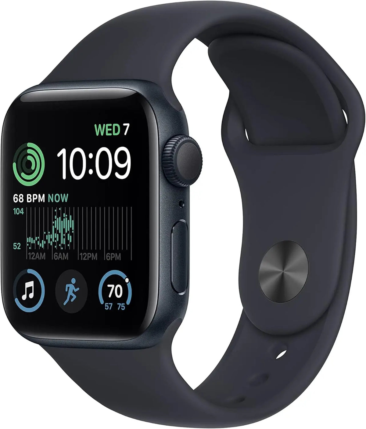 Apple Watch SE (2nd Gen) (GPS + Cellular, 40mm) - Midnight Aluminum Case with Midnight Sport Band, M/L (Certified Refurbished)