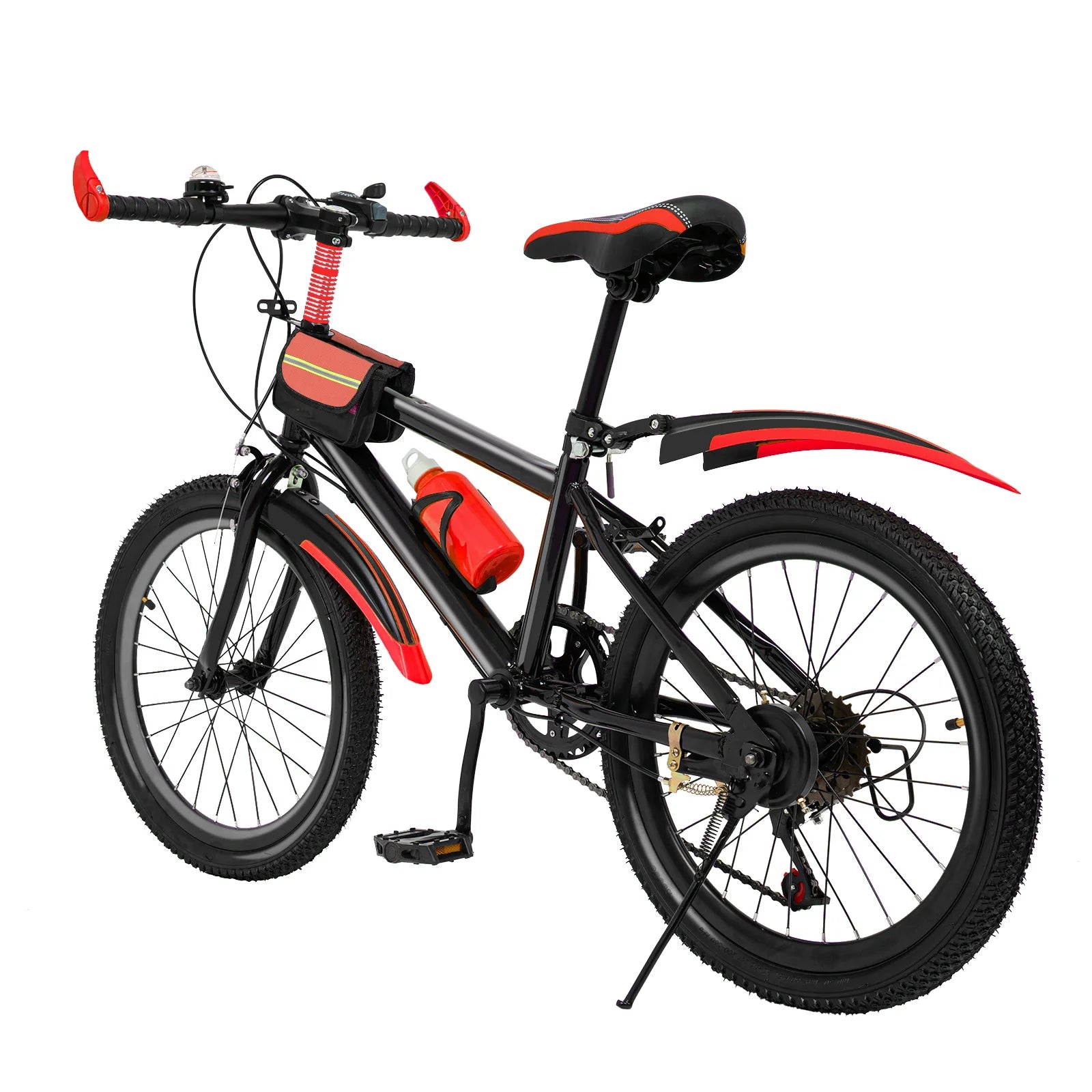 20"  7 Speeds Mountain Bike Kids Bicycle Dual-Disc Brakes Unisex Children's Bicycle Height Adjustable MTB Boys Girls Riding Bike