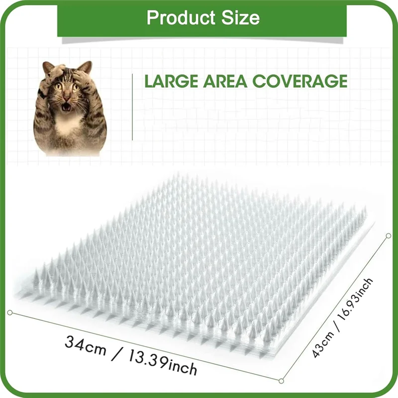 10 Pack Scat Mat For Cats With Spikes, Cat Repellent Mat Deterrent Indoor, Training Pads Keep Dogs And Cats Off Couch